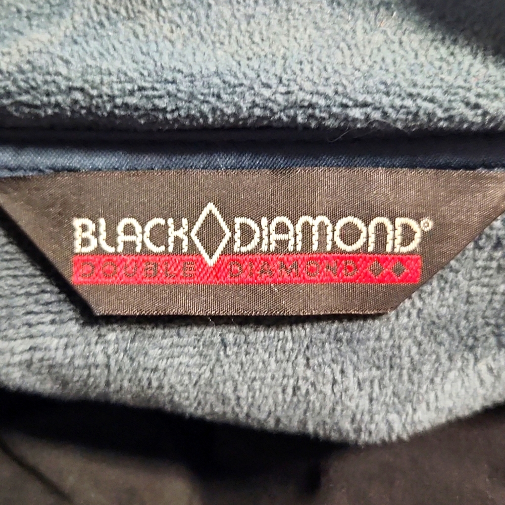 Black Diamond Double Diamond Men's Soft Shell Black Zip-Up Jacket Size Medium - Picture 10 of 14